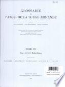 Glossaire Des Patois de la Suisse Romande