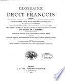 Glossaire du droit françois