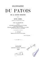 Glossaire du patois de la Suisse romande