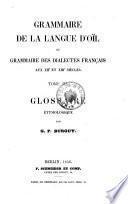 Glossaire etymologique