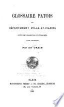 Glossaire patois du département d'Ille-et-Vilaine