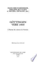 Göttingen vers 1800