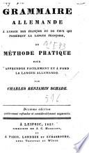Grammaire allemande à l'usage des françois et de ceux qui possèdent la langue françoise