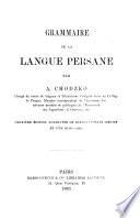 Grammaire de la langue persane