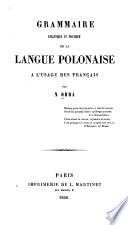 Grammaire de la langue polonaise