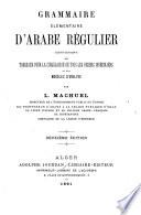 Grammaire élémentaire d'arabe régulier