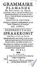 Grammaire flamande de Philippes la Grue