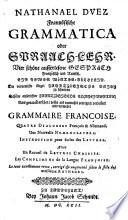 Grammaire Françoise