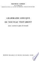 Grammaire grecque du Nouveau Testament