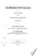Grammaires provençales de Hugues Faidit et de Raymond Vidal de Besaudun