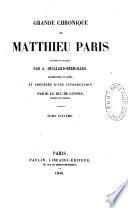 Grande chronique de Mathieu Paris