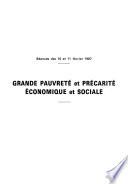 Grande pauvreté et précarité économique et sociale