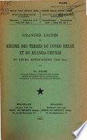 Grandes lignes du régime des terres du Congo belge et du Ruanda-Urundi et leurs applications, 1940-1946