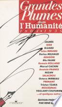 Grandes plumes dans «L'Humanité» (1904-1939)