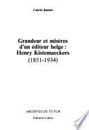 Grandeur et misères d'un éditeur belge