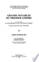 Grands notables du Premier Empire: Seine-inférieure