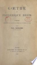 Gœthe et Frédérique Brion