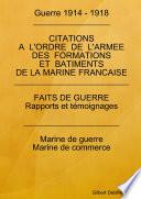 Guerre 14/18 - Citations Marine