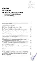 Guerres mondiales et conflits contemporains