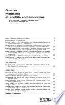 Guerres mondiales et conflits contemporains