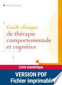 Guide clinique de thérapie comportementale et cognitive