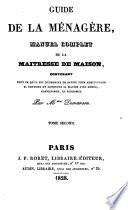 Guide de la ménagère, manuel complet de la maîtresse de maison, etc