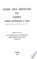 Guide des archives du Loiret