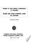Guide des fonds d'histoire orale au Canada