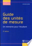 Guide des unités de mesure