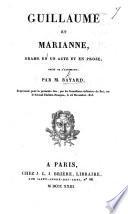 Guillaume et Marianne. Drame en un acte et en prose, imité de l'allemand