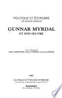 Gunnar Myrdal et son oeuvre