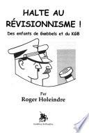 Halte au révisionnisme!