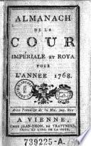 Hauptsacht. 1782: Almanac de la Cour Impériale et Royale