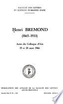 Henri Brémond, 1865-1933