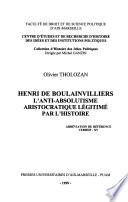 Henri de Boulainvilliers