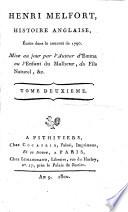 Henri Melfort, histoire anglaise