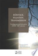 Héritage, filiation, transmission