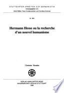 Hermann Hesse ou la recherche d'un nouvel humanisme