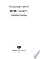 Hiems nascens