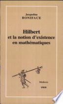 Hilbert et la notion d'existence en mathématiques