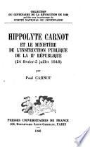 Hippolyte Carnot et le Ministère de l'instruction publique de la IIe République, 24 février-5 juillet 1848