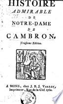 Histoire admirable de Notre-Dame de Cambron
