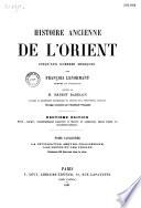 Histoire ancienne de l'Orient jusqu'aux guerres médiques