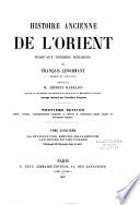 Histoire ancienne de l'Orient jusqu'aux guerres médiques