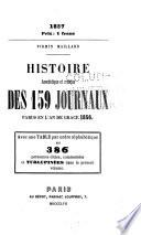 Histoire anecdotique et critique des 159 journaux parus en l'an de grace 1856