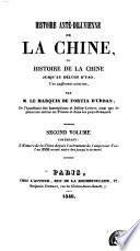 Histoire anté-diluvienne de la Chine, ou, Histoire de la Chine jusqu'au déluge d'Yao, l'an 2298 avant notre ère, 2