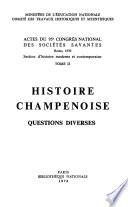 Histoire Champenoise
