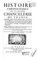 Histoire chronologique de la Grande Chancelerie de France