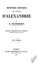 Histoire critique de l'école d'Alexandrie