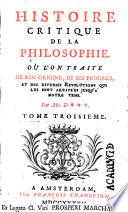 Histoire critique de la philosophie